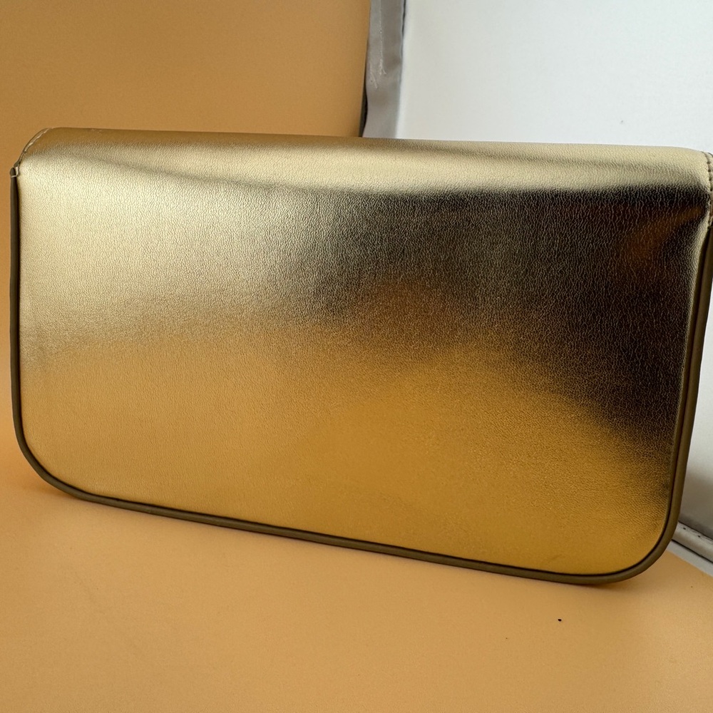 Chantecaille Metallic Gold Make Up Bag - Picture 3 of 10